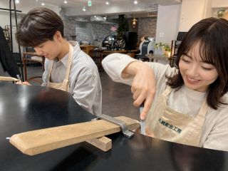 旧店舗での制作風景