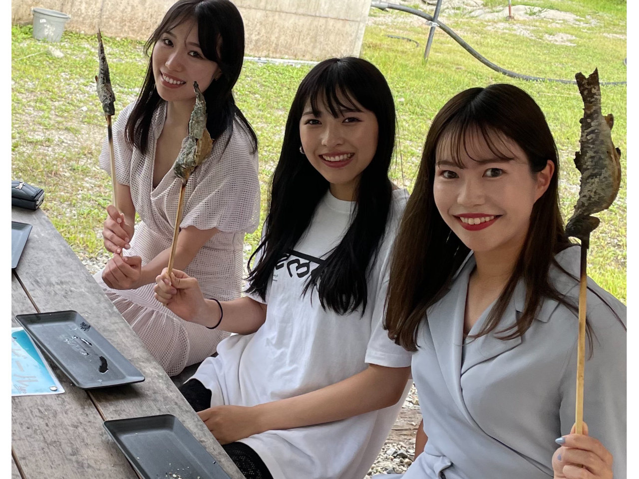 釣った魚は塩焼きでも、持ち帰りでもOK!塩焼き770円/匹 持ち帰り550円/匹