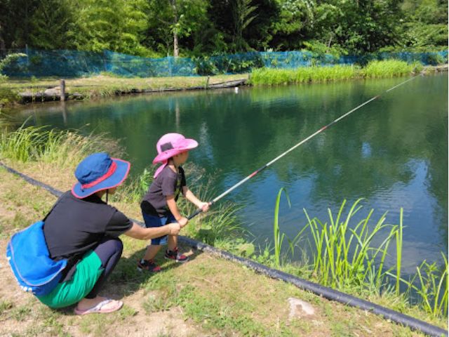 広々とした池で、体験できます!