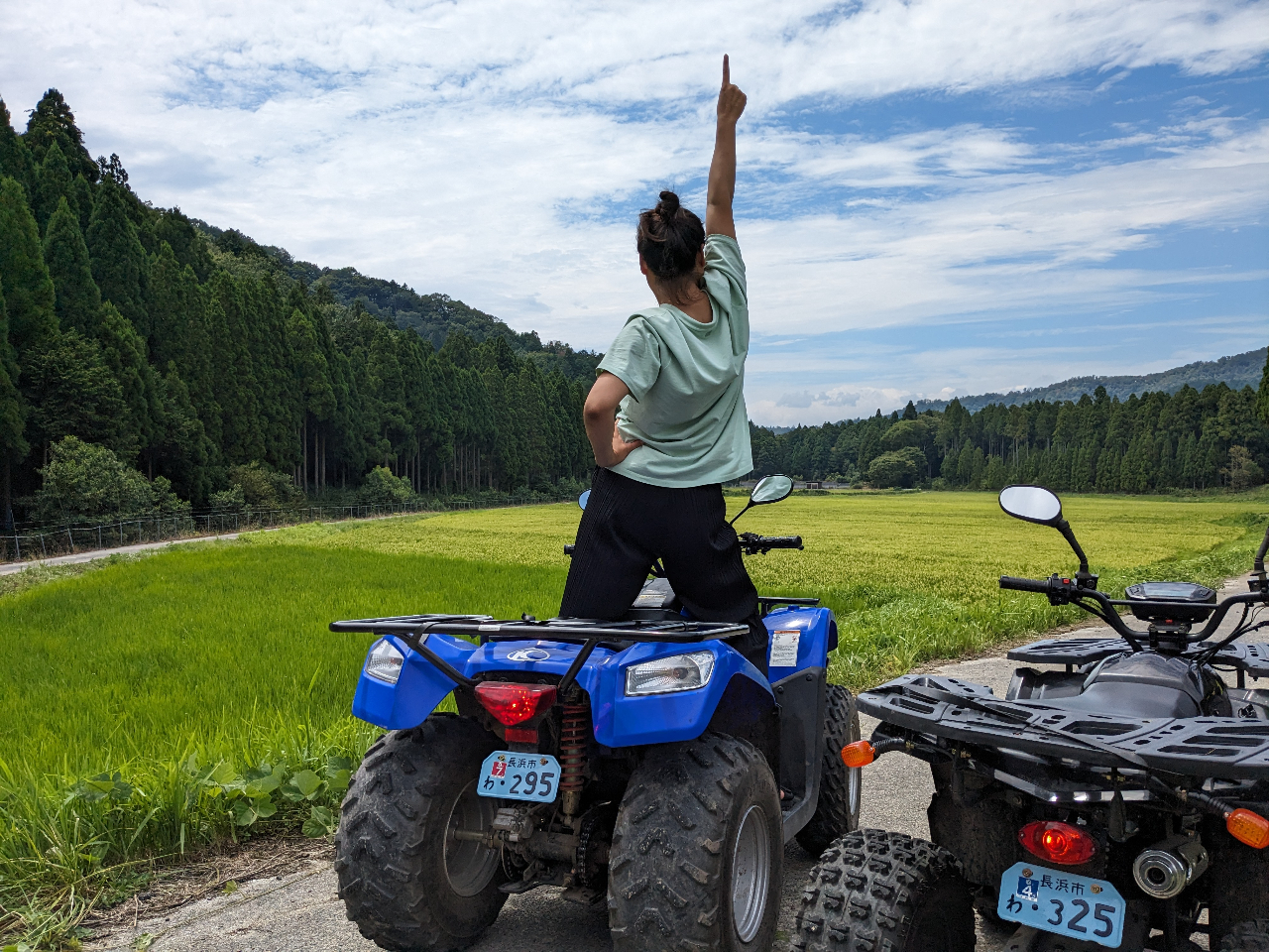 中国からのお客様です!素晴らしい空にご挨拶!