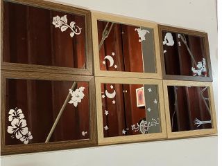 ステンシルがあるので簡単に絵が描けます