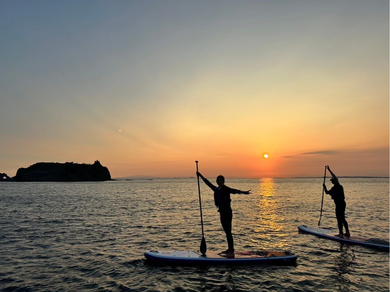 【千葉・南房総・鋸南町】気絶サンセットSUP体験!夕日を海の上から独占