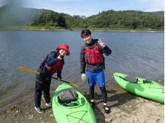 パドリングを終えた後の1枚。自然な笑顔が素敵です。