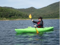 まずは漕ぐ練習。思い通りに船を進められるように。