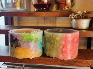 色とりどりの紫陽花でアロマキャンドルを作ります!