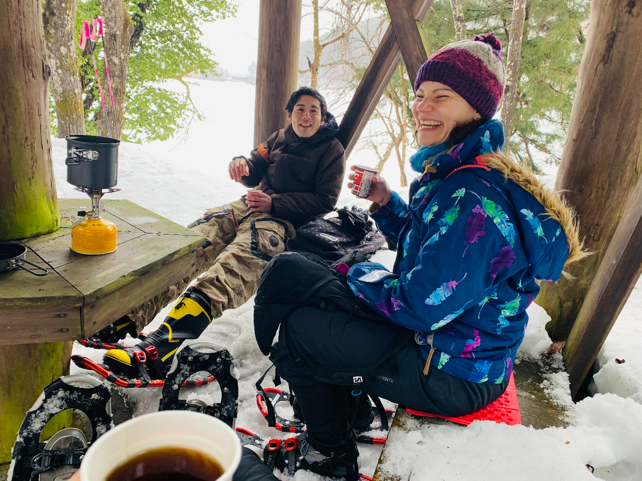ƉݕAJtF^C  We will have coffee or detox tea at the snow terrace