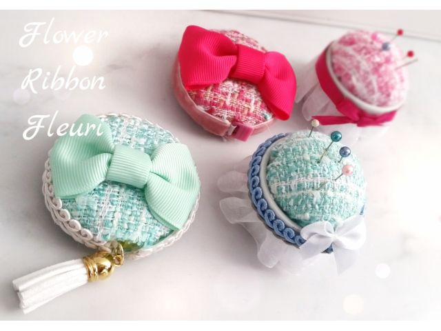 お裁縫が楽しくなりそうな可愛いピンクッションとマカロンメジャーセット お花とリボンの教室fleuri じゃらん遊び体験 お裁縫が楽しくなりそうな可愛いピンクッションとマカロンメジャーセット お花とリボンの教室fleuri じゃらん遊び体験