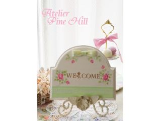 クレイのリボンのついた薔薇のウェルカムボード