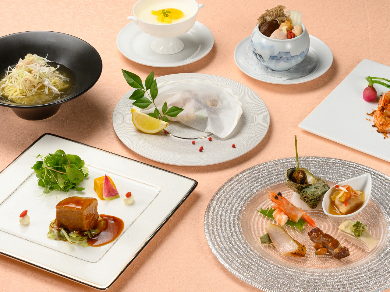 �y�f�B�i�[�R�[�X�u�ԁv�z ������҂��ґ�ɒ�����������{�̐H�ނ��g�����������߃f�B�i�[�R�[�X���ʐ^�̓C���[�W