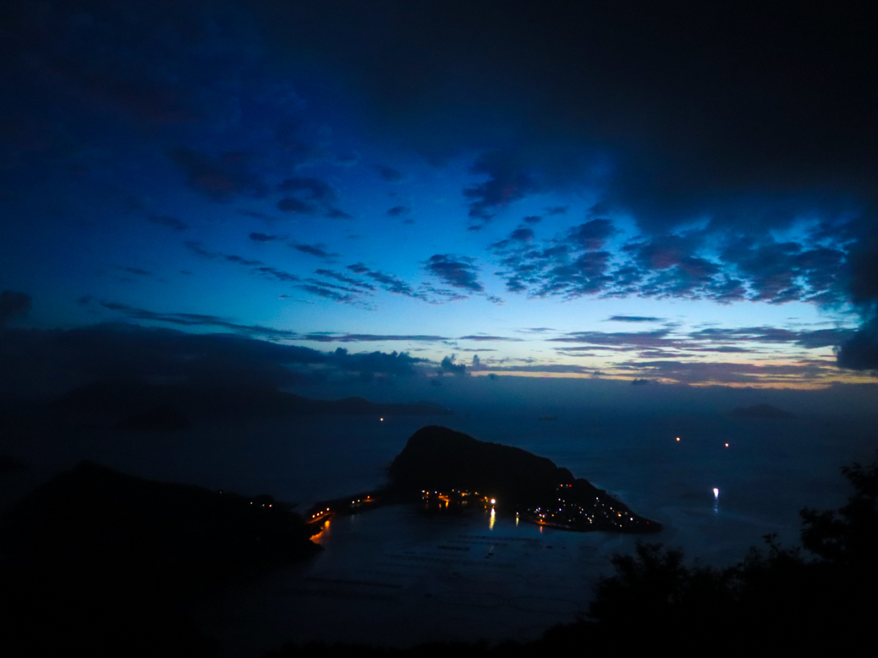 日没直後の柏島