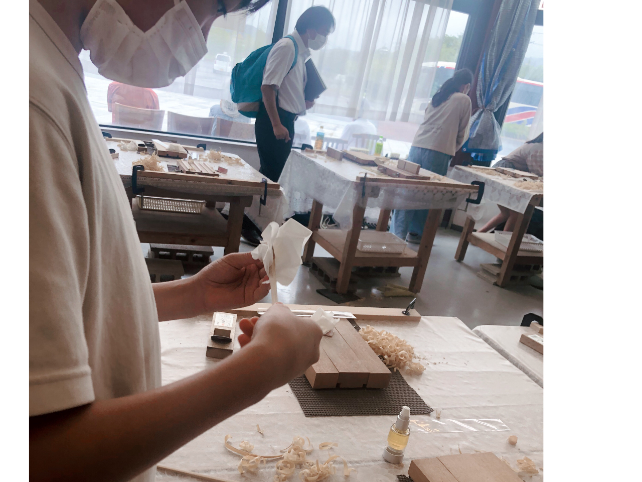 最後にえごま油で仕上げ