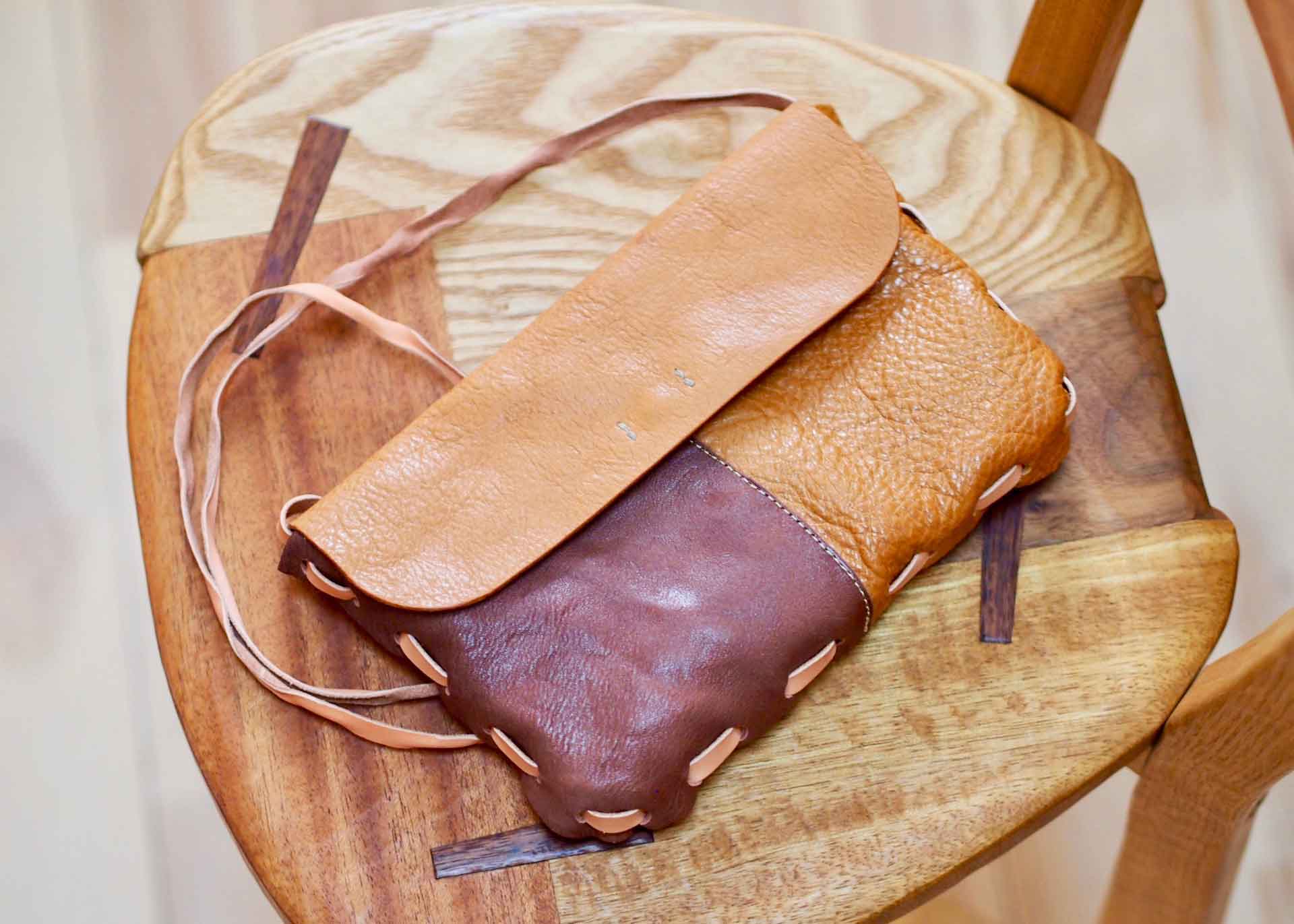 【石川・七尾】いろえりポーチ|革|クラフト体験| 初心者大歓迎 ★★★