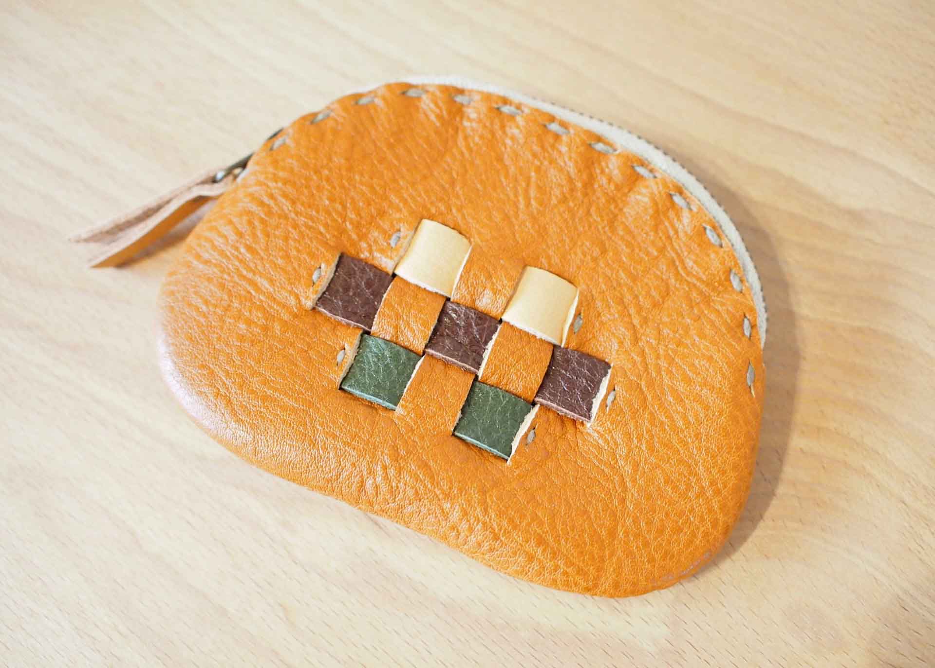 【石川・七尾】そら豆の小銭入れ |革|クラフト体験| 初心者も簡単 ★★★