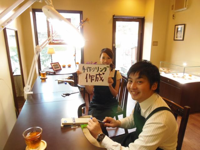 手作り結婚指輪風景