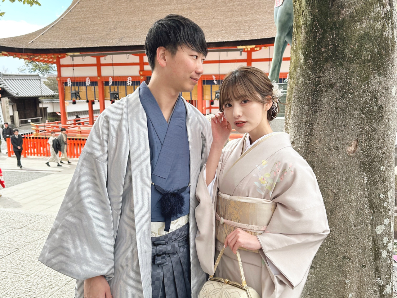 当日予約可能♪カップル人気No1【カップル着物プラン・簪ヘアセット安心保証付き】...