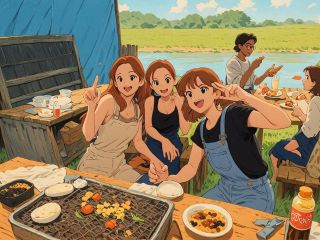 テーブルやシェードで心地よい