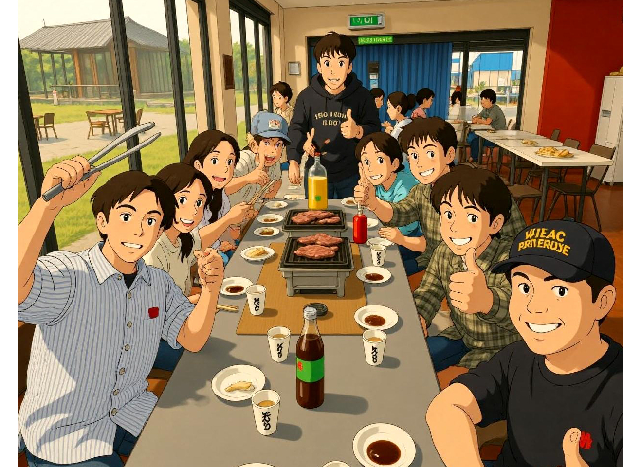 雨でもクラブハウスの使用が可能です。