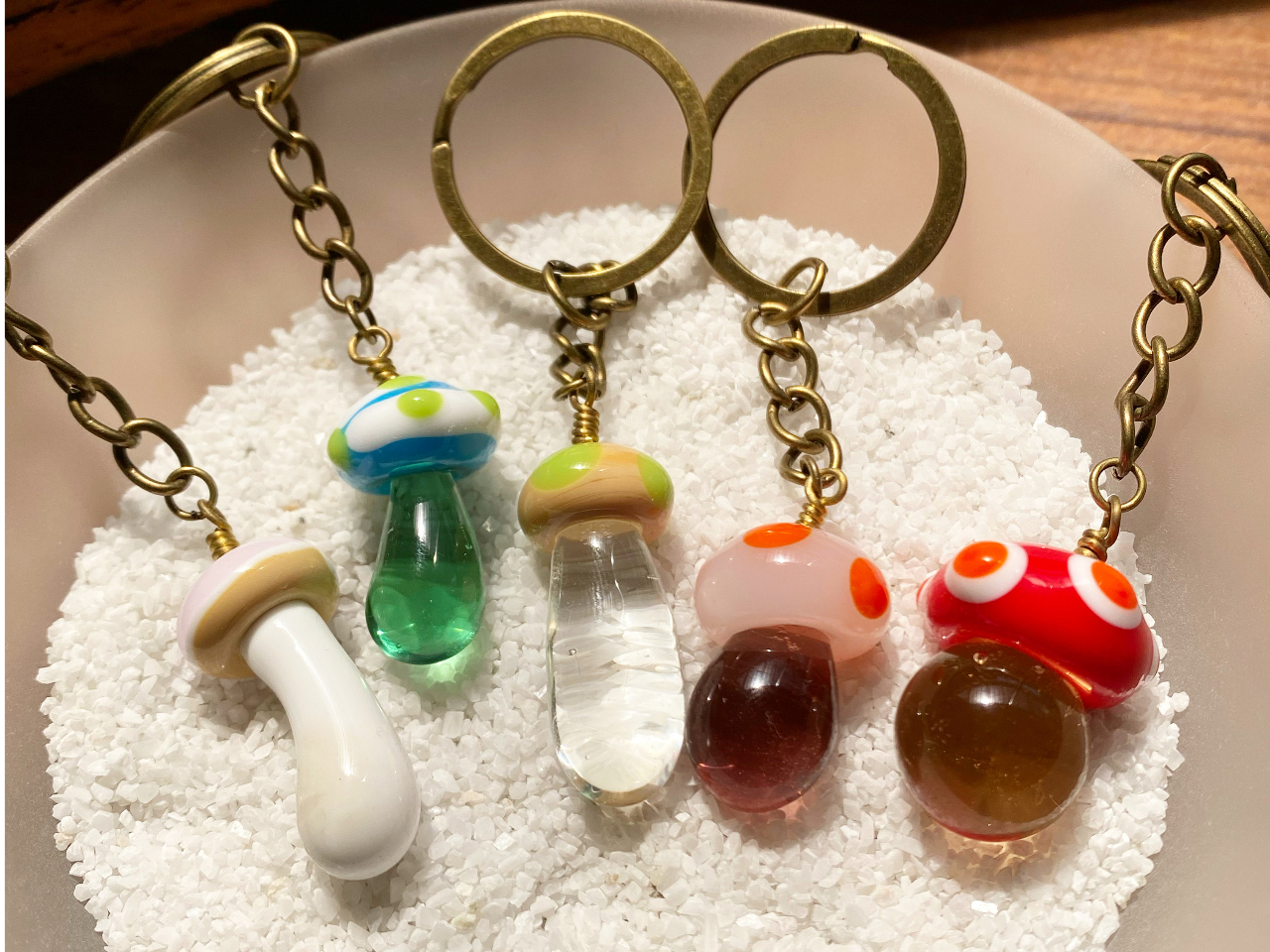 色々きのこのストラップ