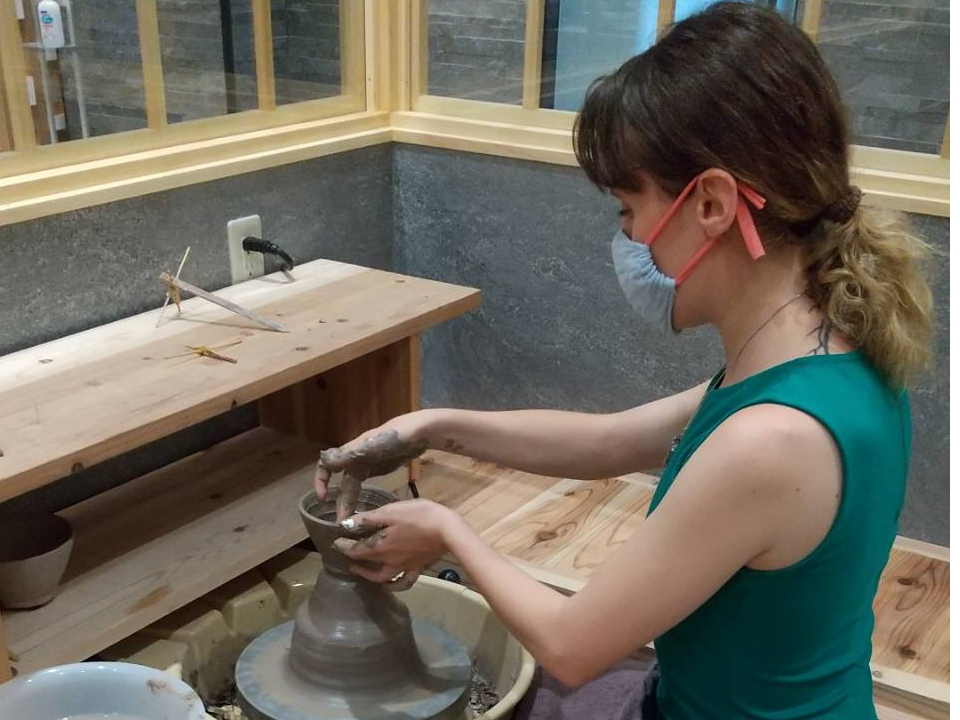 高級　京焼　刷毛目皿　ろくろ手作り 土とふれあいながら陶器が作れるはんなりお得コース：手びねり+ろくろ