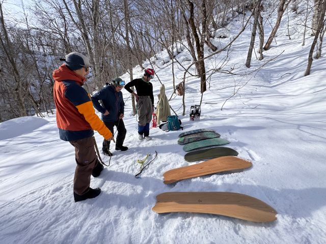 自分好みの雪板をチョイス