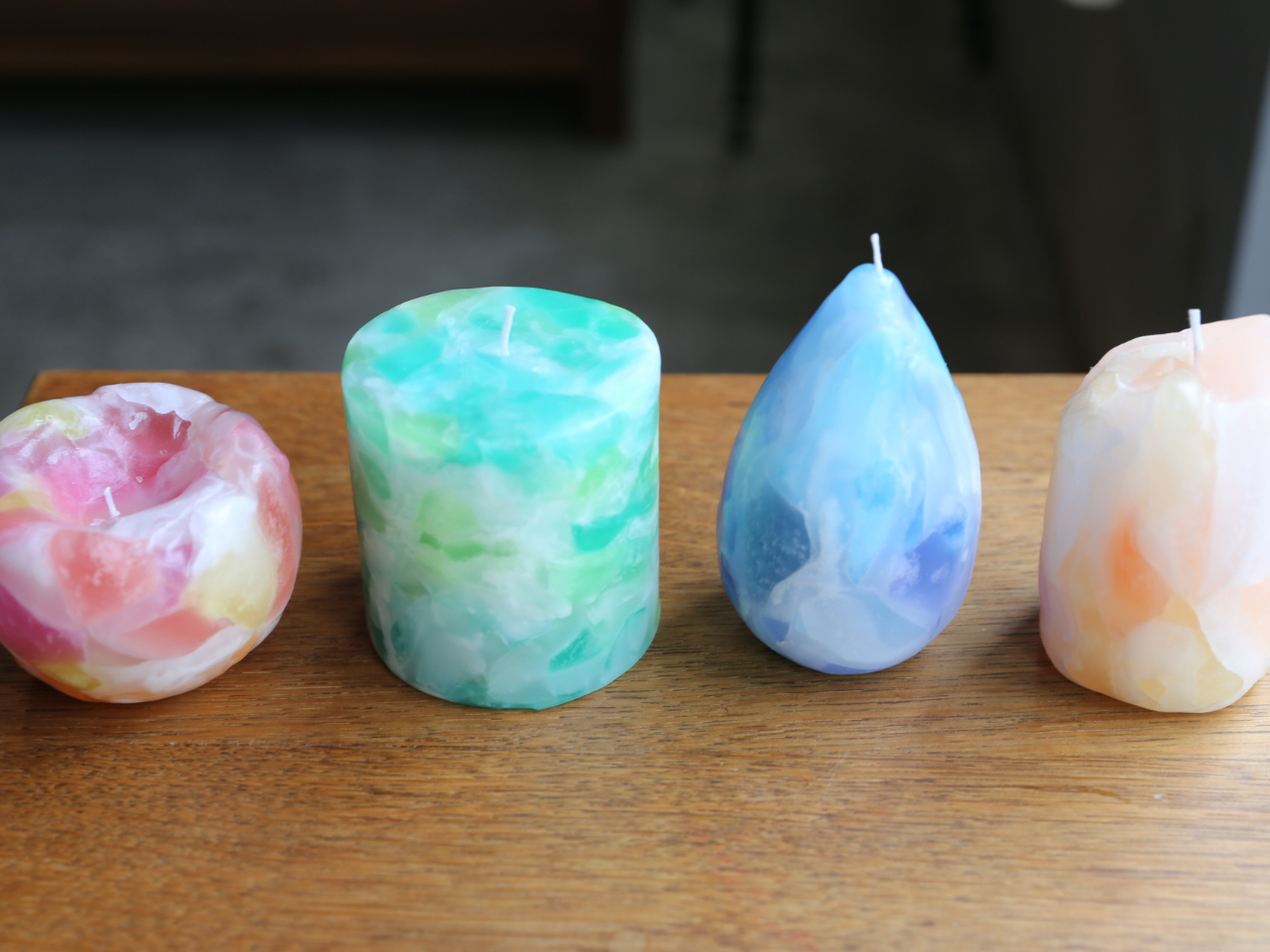 いろんな形のキャンドルがお作り出来ます。