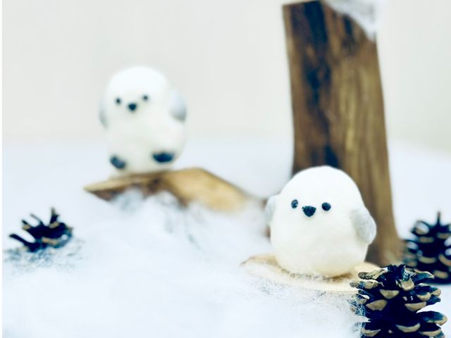 かわいいシマエナガの石けんを作ります