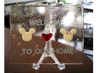 ご夫婦で体験にみえました。ご自宅の玄関に飾れるようにと、あえて名前やお日にちは入れずに作っています。