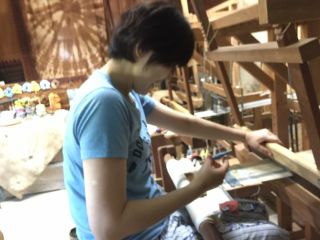 ミニタペストリー製作中