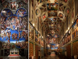 システィーナ礼拝堂をトリックアートで再現