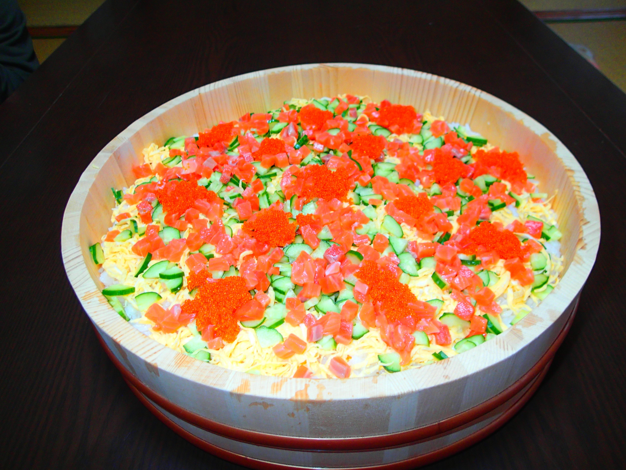 日替わり手作りランチ、今日はちらし寿司でした。(只今お休み中)