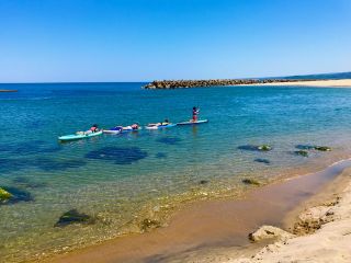 皆生温泉の目の前のビーチです。透明度が高い!!
