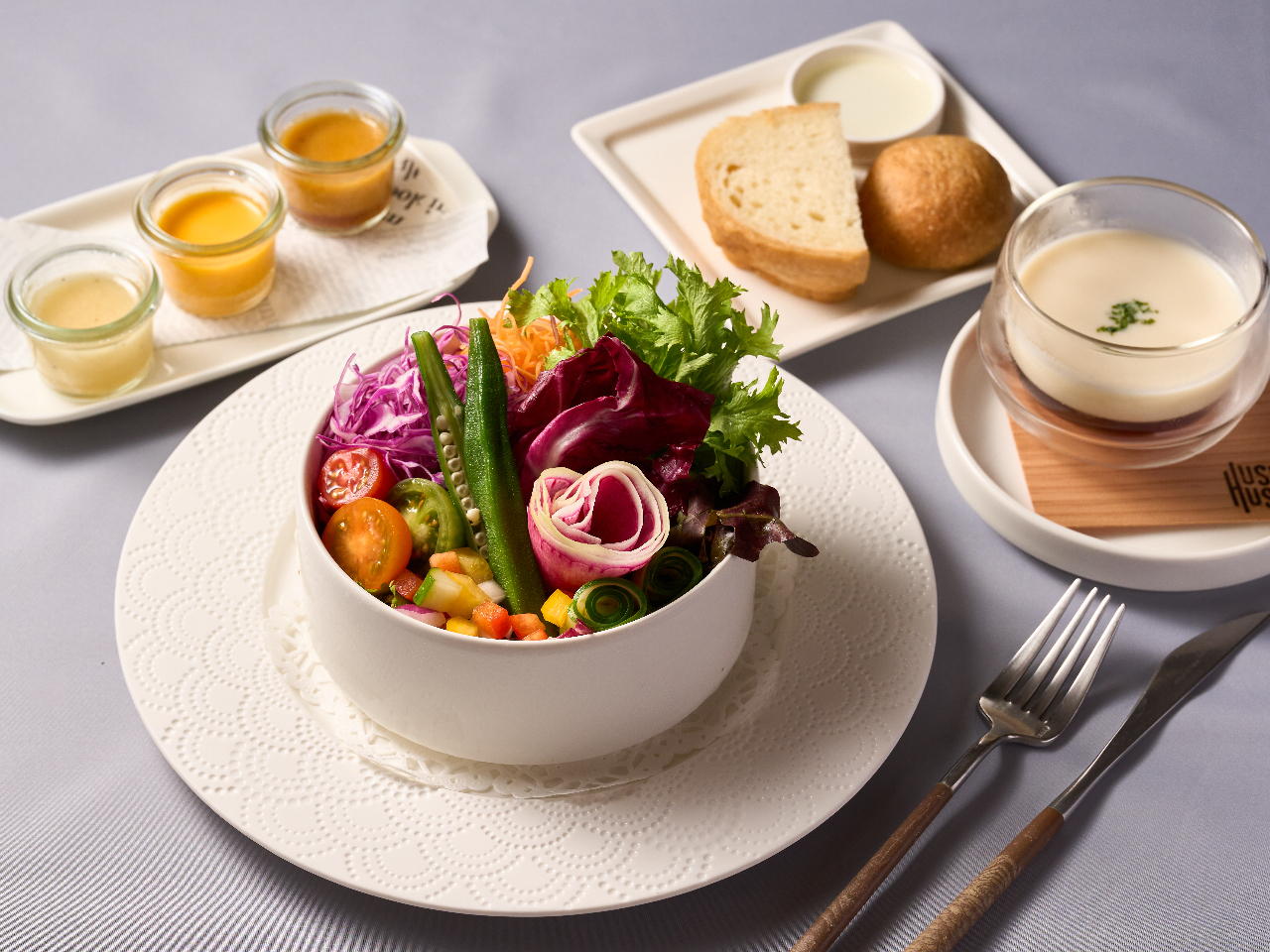 ①　アビランド　シャブリ　スープ　パン　ディナー　プレート　皿　パスタ　シチュー ☆［Pasta Dish｜サラダ・スープ・パン付き］じゃらん限定