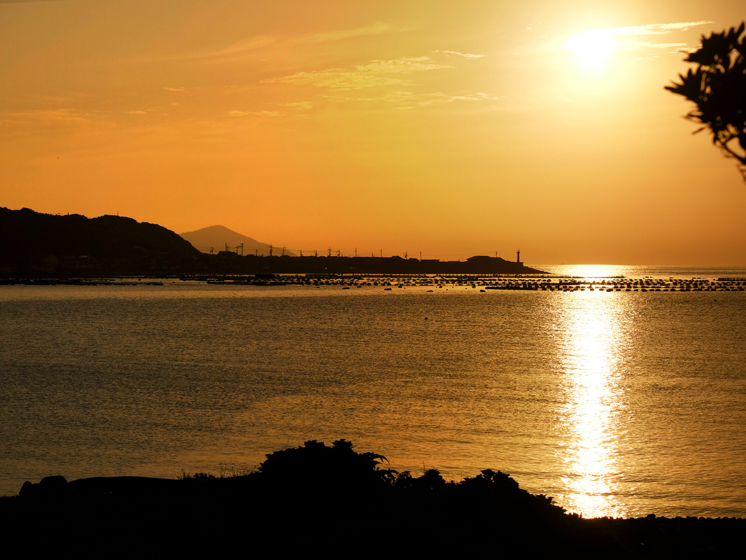 竜ヶ浜キャンプ場夕景