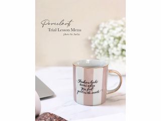 オシャレなフレーズを入れて♪ストライプマグ(作品例)