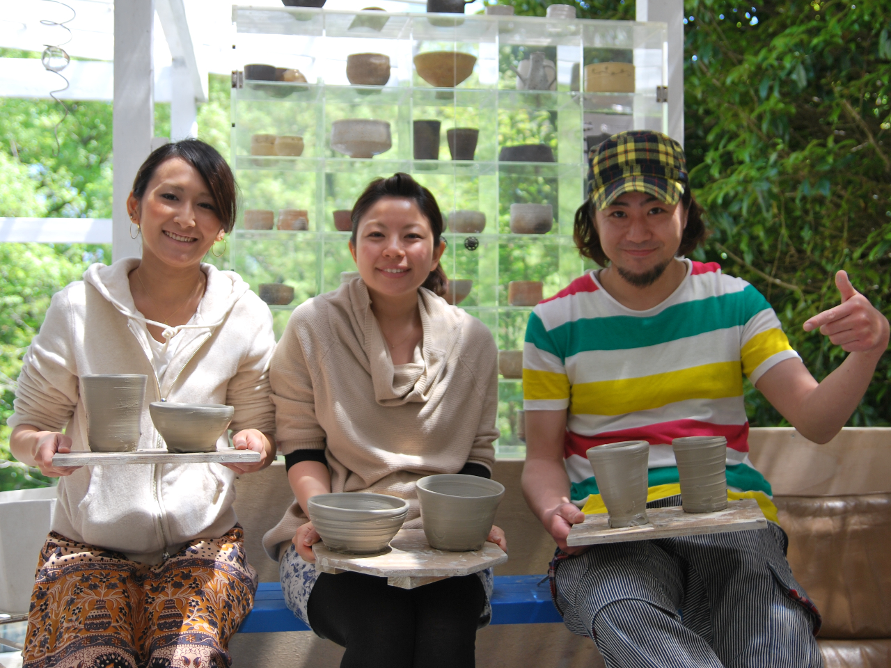【陶芸ろくろ・焼成費別】粘土使い放題・3~5個作った中から気に入った物を焼く・釉...