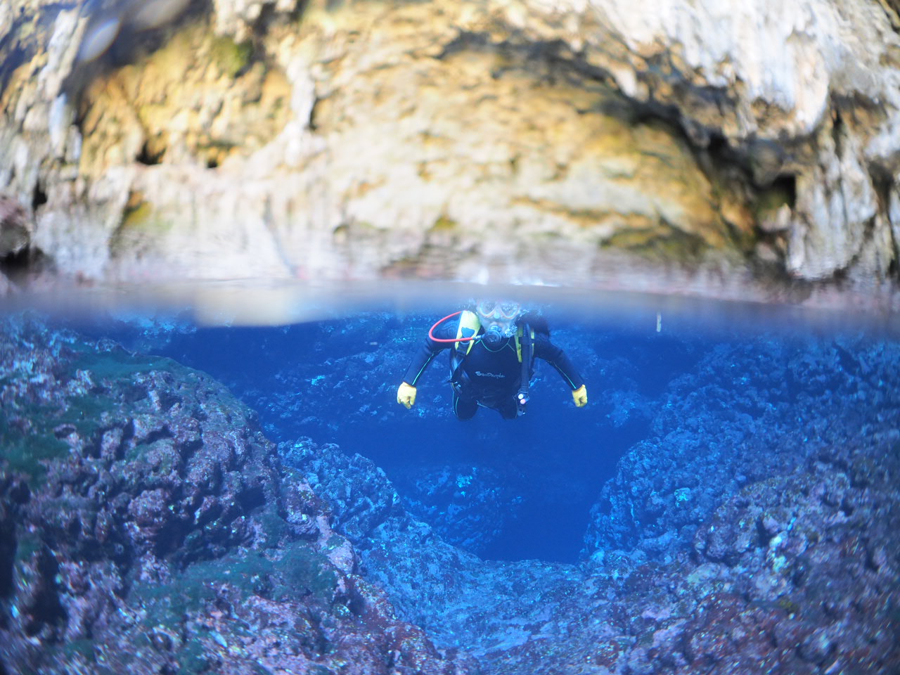 宮古島のダイナミックな地形に潜る ボートファンダイビング2DIVE