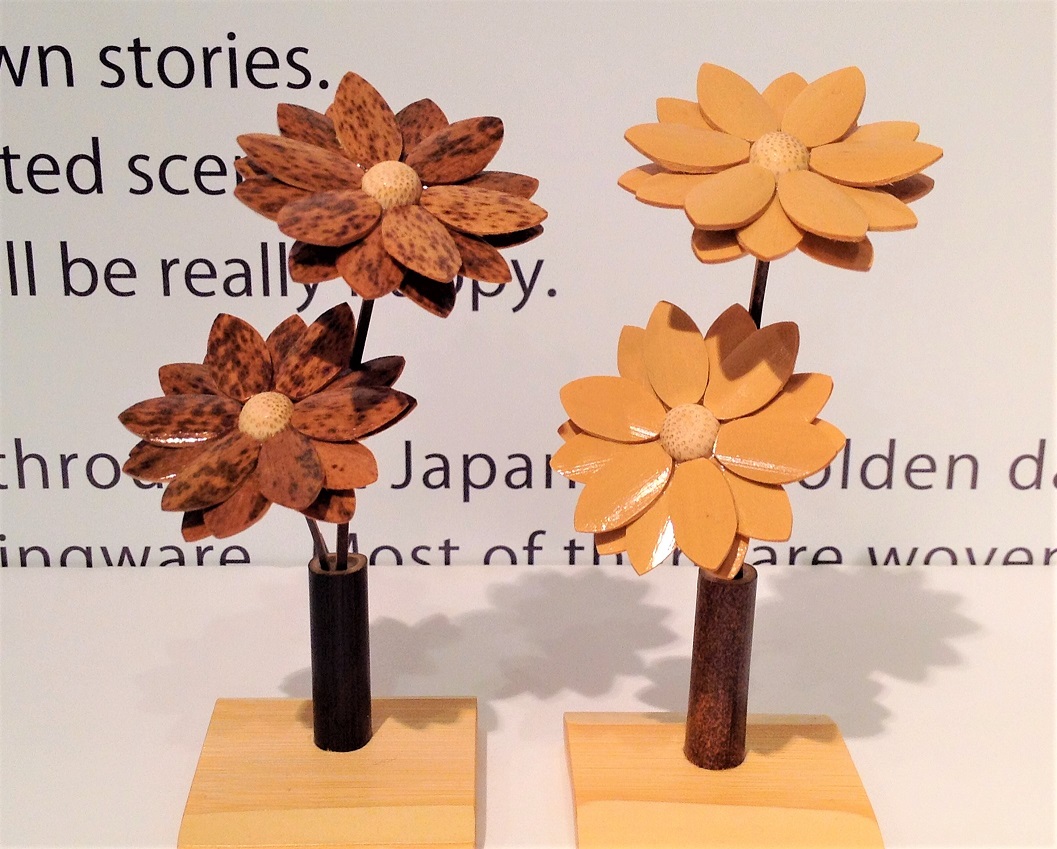 【竹クラフト体験】バンブーフラワー作り♪花びらを選んで組み合わせ♪<当日お持ち帰...