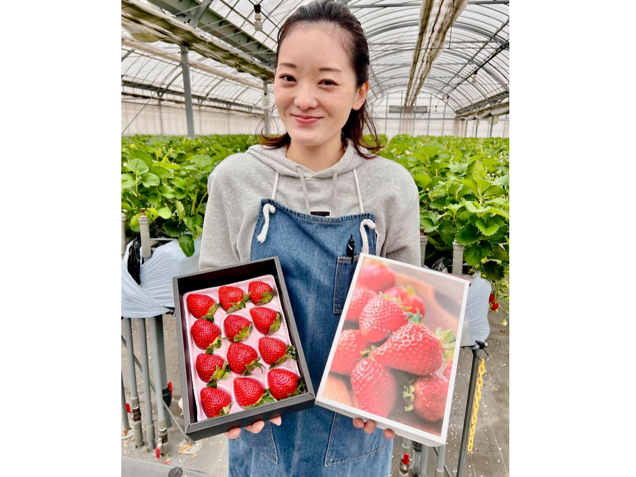 「贈答用いちごボックス」宅急便でお届もできます。直売所でご予約受付しております!