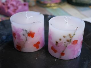 ◆桜イメージのボタニカルキャンドル