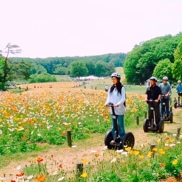 【カップル特典】【埼玉・森林公園】広大な国営公園でセグウェイツアー!緑・花・自然...