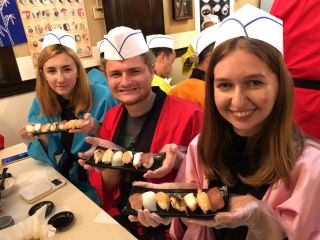 皆様自分で作り出した寿司