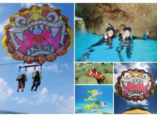 大人気アクティビティの最強セットが登場!パラセーリングと「青の洞窟」シュノーケル!