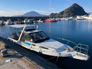 桜島とクルーズ船Sally-FiveV