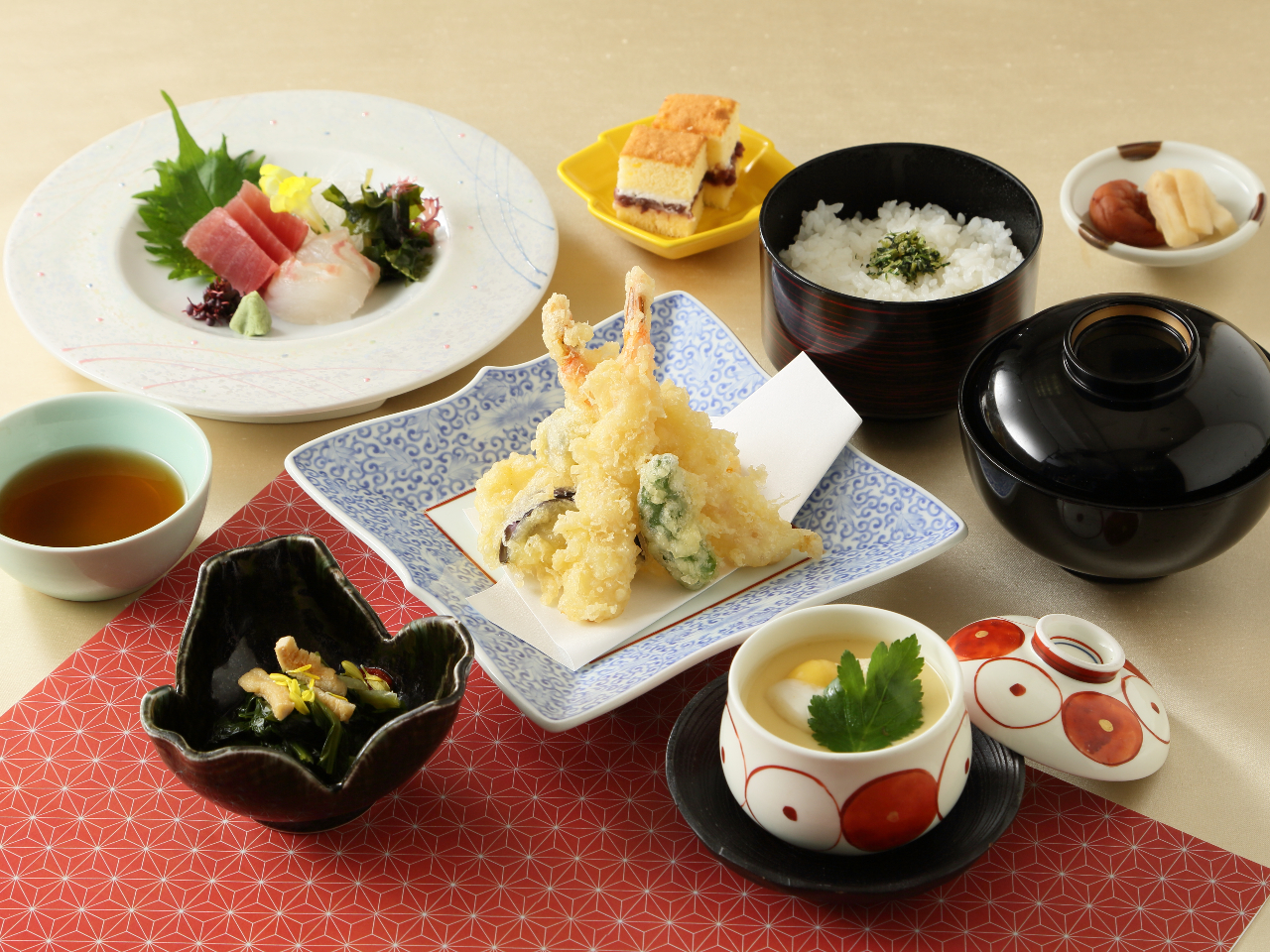 天婦羅お造り御膳