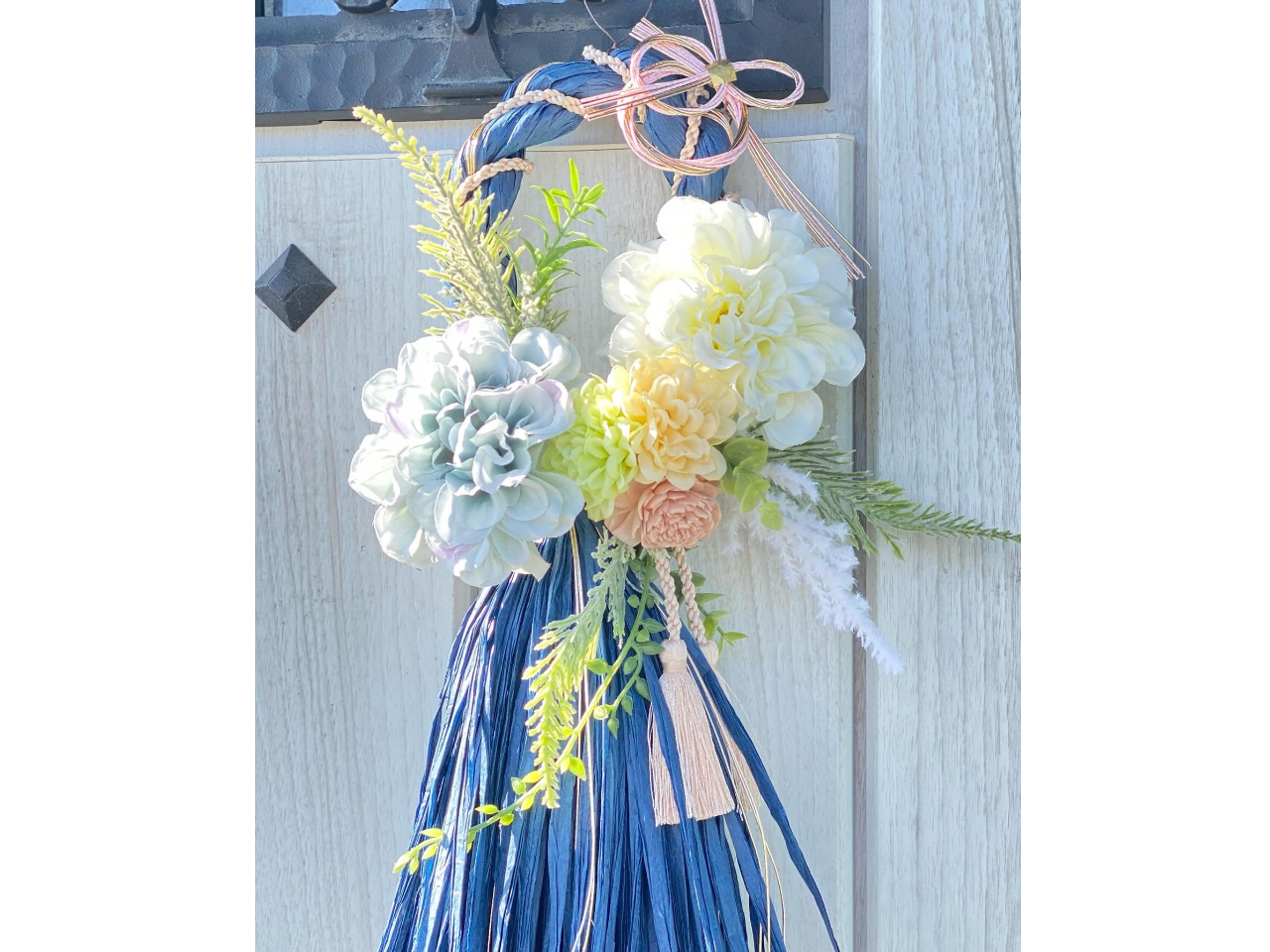 福島県】【会津若松市】 大輪ダリアを使ったしめ縄作り/クレアガーデン