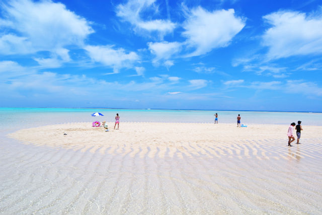 干潮時の百合ヶ浜!周りが海に囲まれ絶景だー!