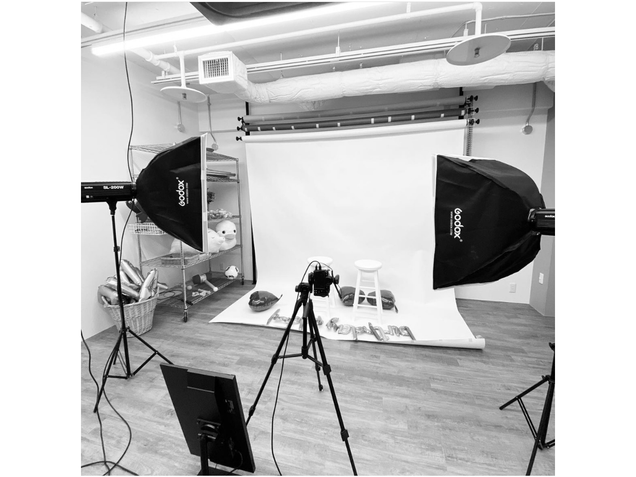 スタジオには、大きなスタジオライトがついています♪