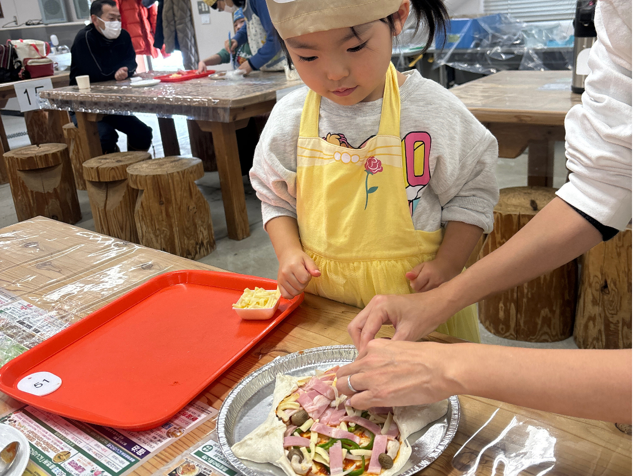 ベーコンも並べま〜す!