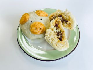かわいい豚の形の肉まんを作ろう♪直径10pほどの大きな肉まんができます!
