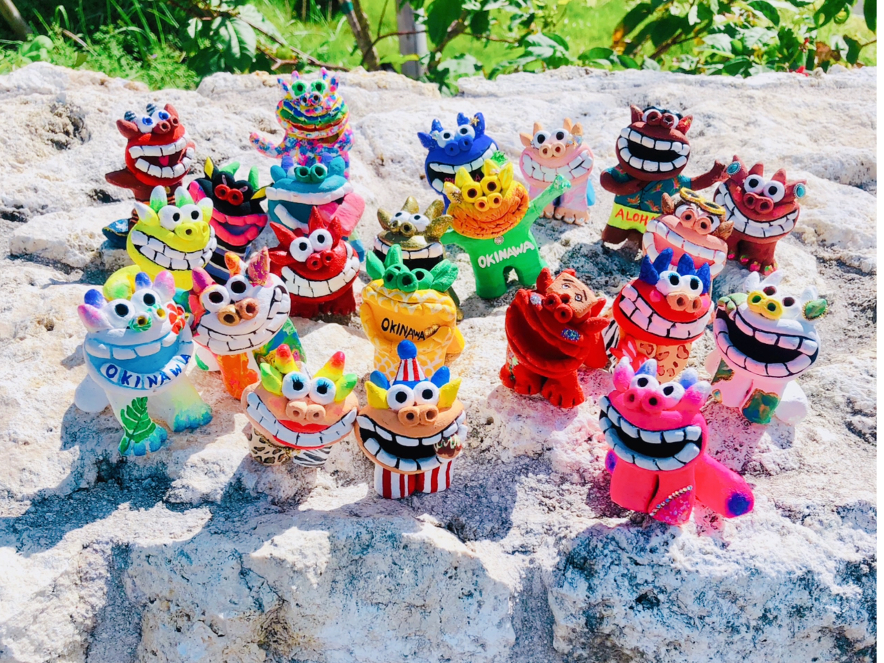 沖縄県北谷町美浜】medium(中)シーサー絵付け体験 1体/&Shell